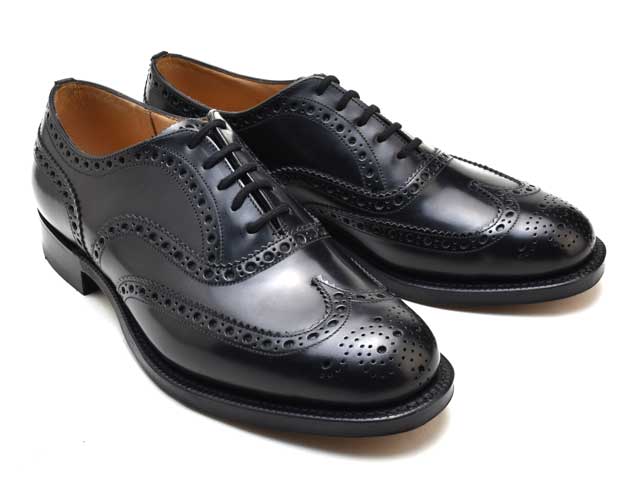 チャーチ Church s バーウッド ブラック ポリッシュバインダー BURWOOD メンズ 黒 ウィングチップ 【送料無料】[burwood-polished-bk]