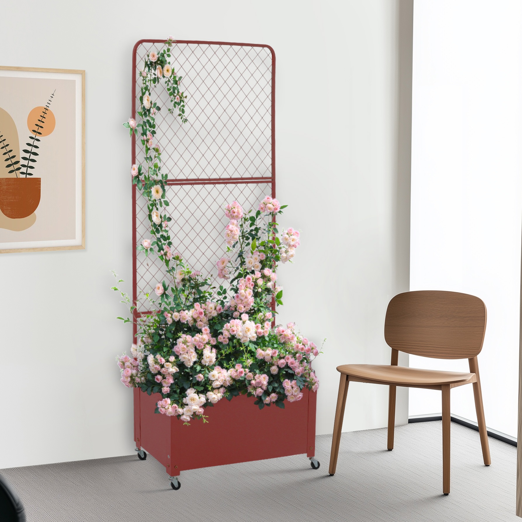 国内即発送!フェンス プランター付き 目隠し キャスター付き 簡単設置 電着塗装 L70×W30×H160cm 園芸用品 プランター ガーデンラティス プランターボックス 花壇フェ 国内即発送!フェンス プランター付き 目隠し キャスター付き 簡単設置 電着塗装 L70×W30×H160cm 園芸用品 プランター ガーデンラティス プランターボックス 花壇フェ