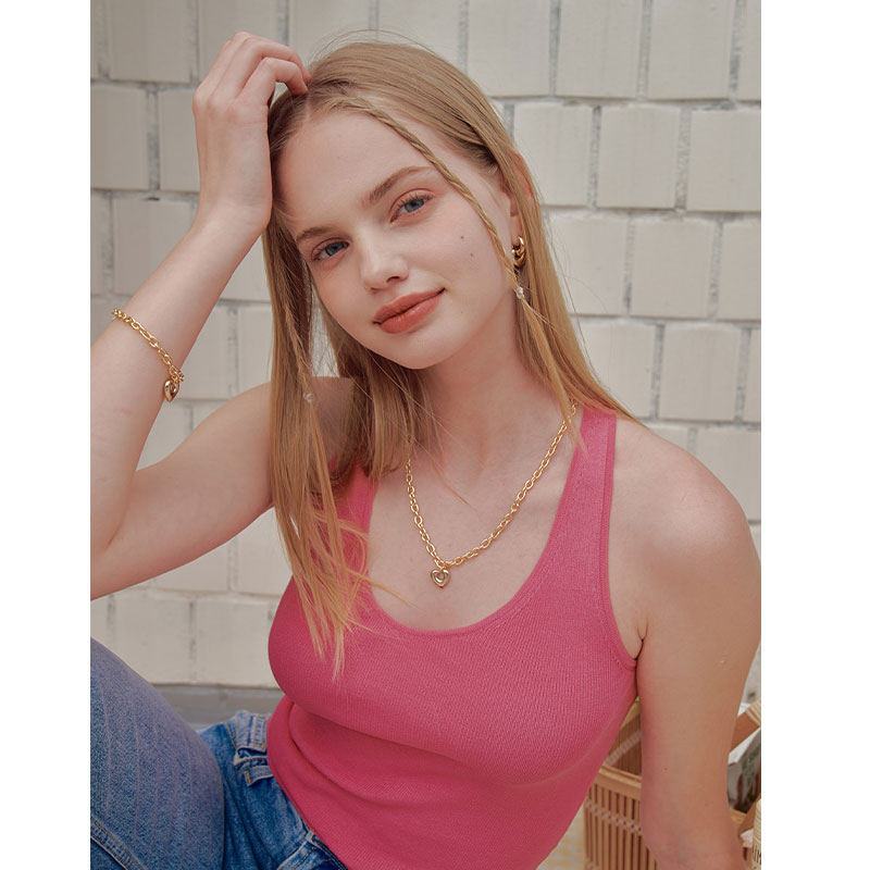 [IVEチャンウォンヨン,ルセラフィムカズハ着用]膨れたハートイヤリング/韓国ファッション/韓国ファッションスタイル/韓国ストリートファッション/SNSで人気/韓国の人気ブランド