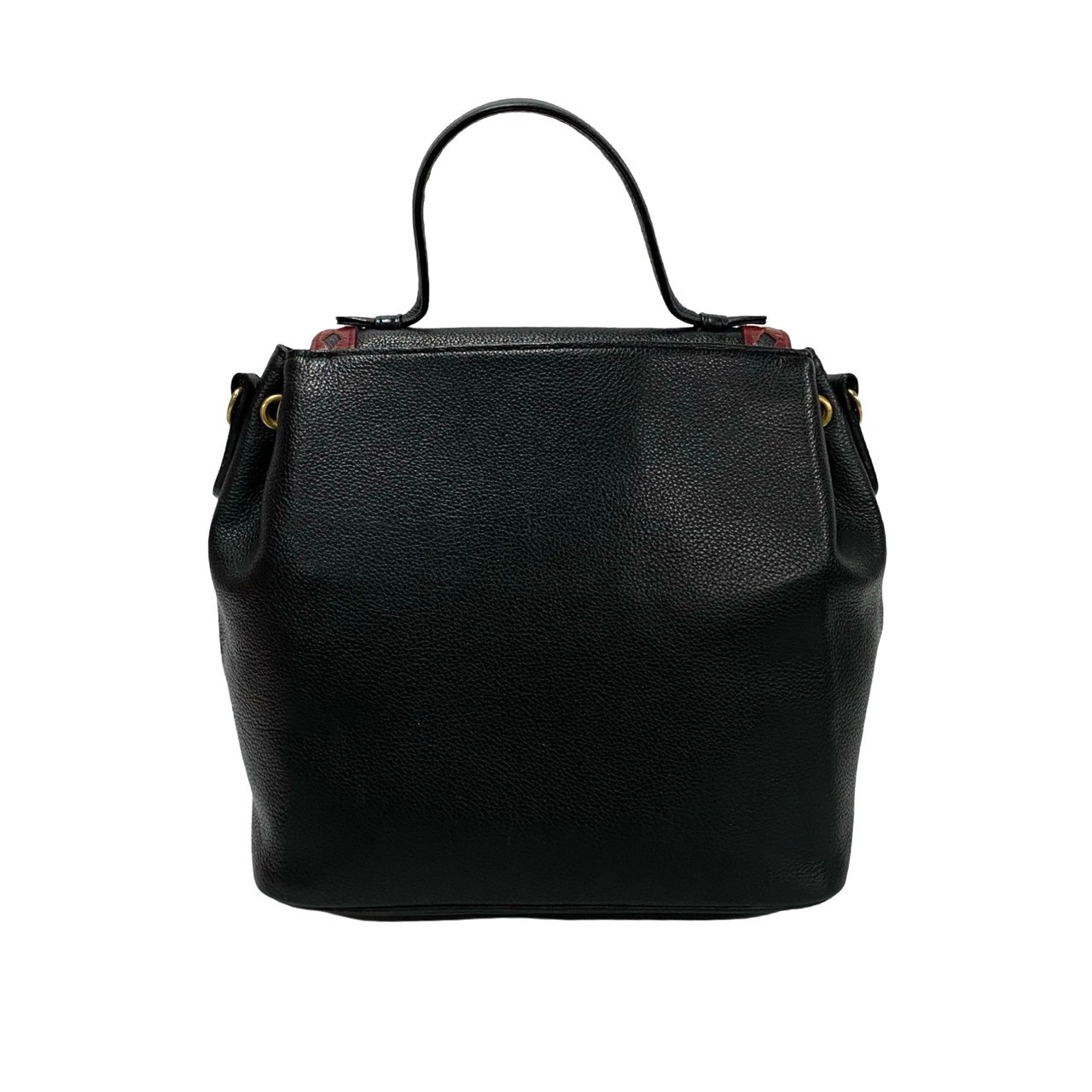 YSL パンチングショルダーバッグ レザー ブラック 18303