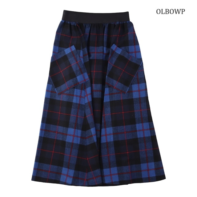 オニール オブ ダブリン O NEIL OF DUBLIN ロングスカート フレアスカート スカート ウールMIX ロング丈 ポケット付き 85cm ロング レディース キルト オニール オブ ダブリ