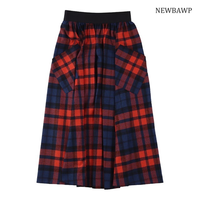 オニール オブ ダブリン O NEIL OF DUBLIN ロングスカート フレアスカート スカート ウールMIX ロング丈 ポケット付き 85cm ロング レディース キルト オニール オブ ダブリ