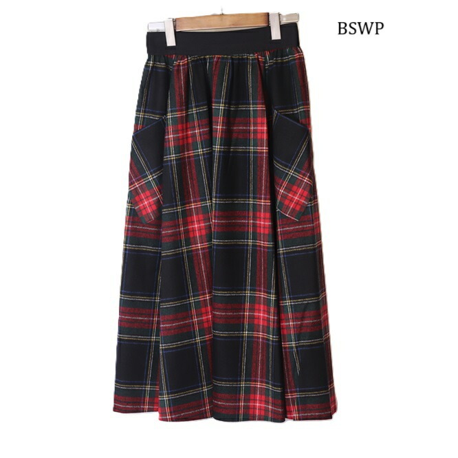 オニール オブ ダブリン O NEIL OF DUBLIN ロングスカート フレアスカート スカート ウールMIX ロング丈 ポケット付き 85cm ロング レディース キルト オニール オブ ダブリ