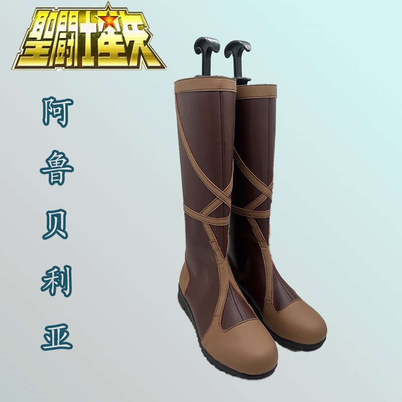 聖闘士星矢 アルベリア・パーリーシューズ コミック メンズ 二次元アニメ・コミック展示会応援パフォーマンスブーツ