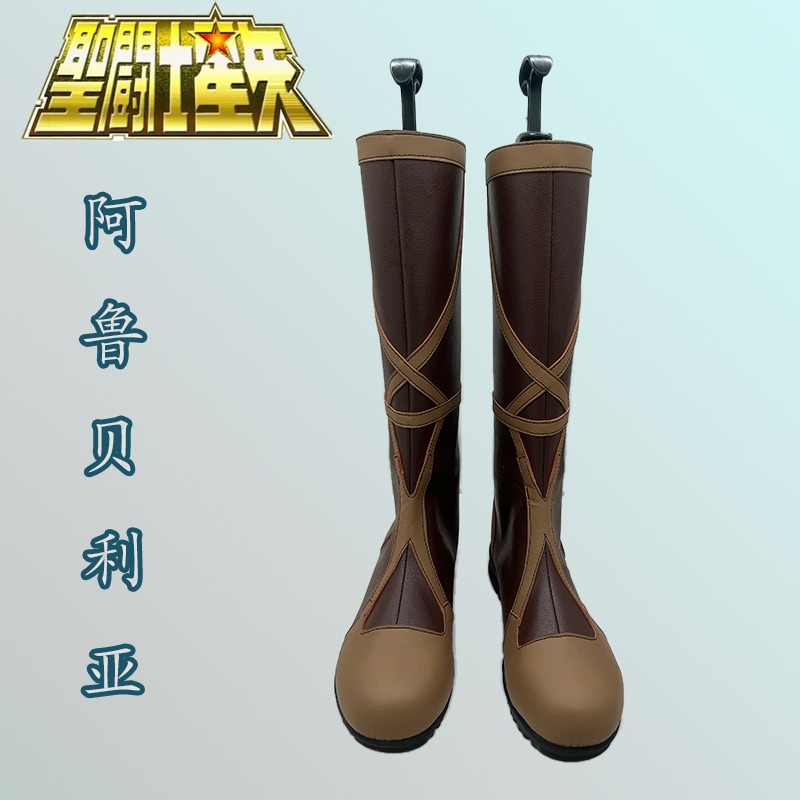 聖闘士星矢 アルベリア・パーリーシューズ コミック メンズ 二次元アニメ・コミック展示会応援パフォーマンスブーツ