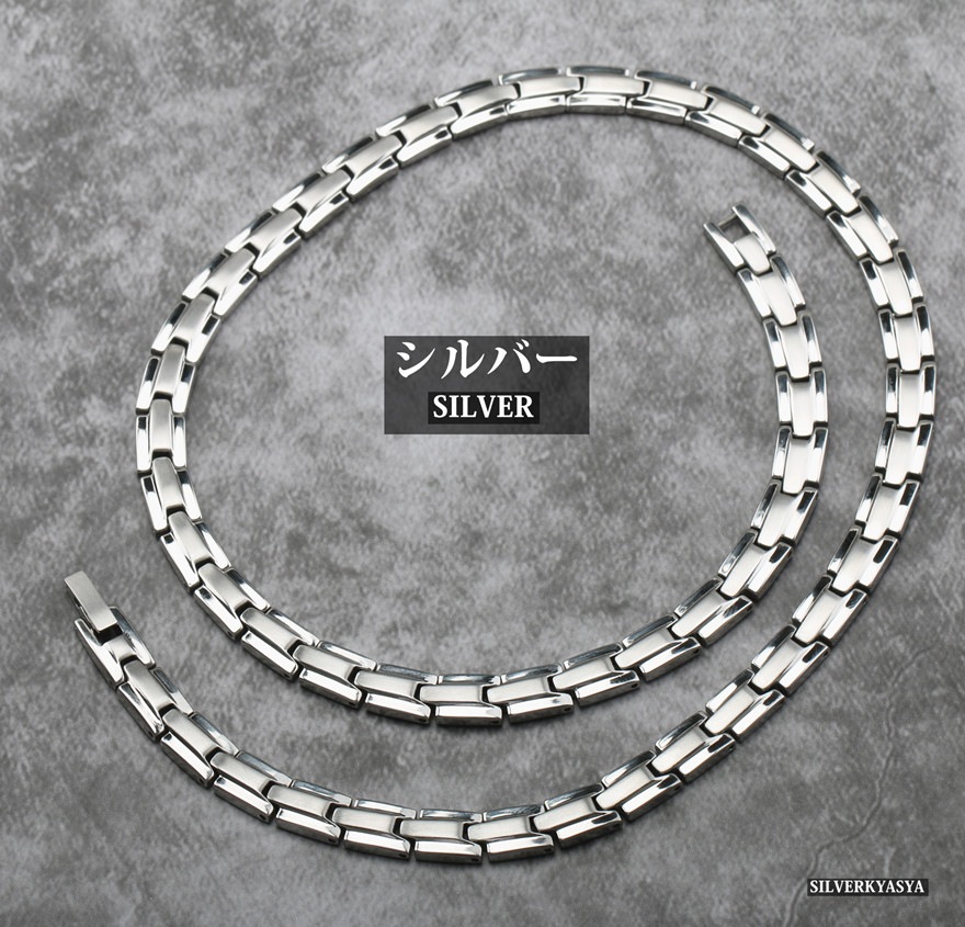 ステンレス 316L 磁気ネックレス [n230]