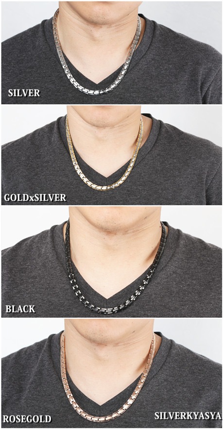 ステンレス 316L 磁気ネックレス [n230]