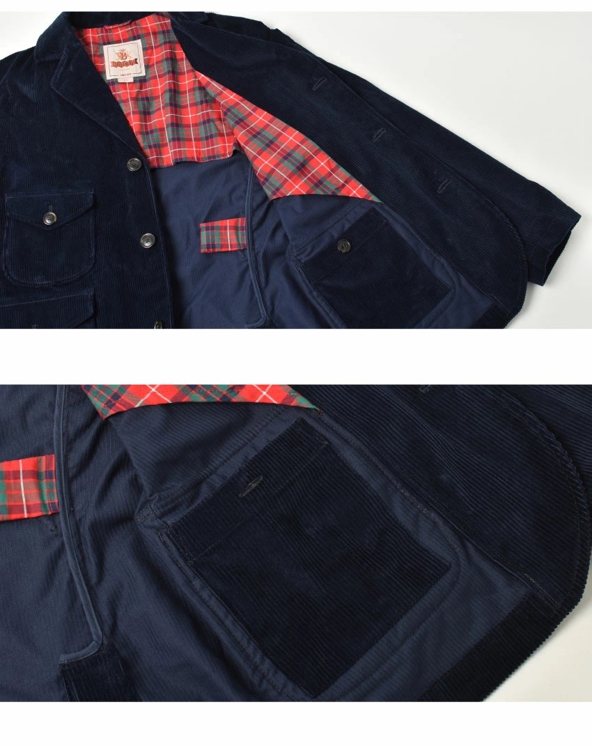 CORD BLAZER BRBLZ0019 メンズ ウェア コート 羽織 上着 ポケット イギリス 英国 上品 おしゃれ ブランド トラッド カジュアル シンプル キレカジ チェック