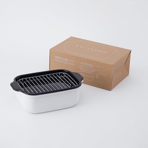 富士ホーロー 角型天ぷら鍋 ワイド TP-22K.W