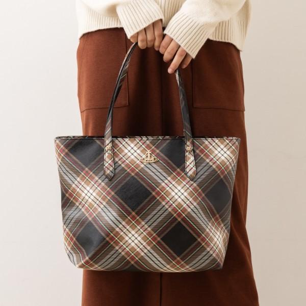 トートバッグ ダービー ショッパー ブラウン ブラック レディース VIVIENNE WESTWOOD 4205007DW S001K D101 トートバッグ ダービー ショッパー ブラウン ブラック レディース VIVIENNE WESTWOOD 4205007DW S001K D101