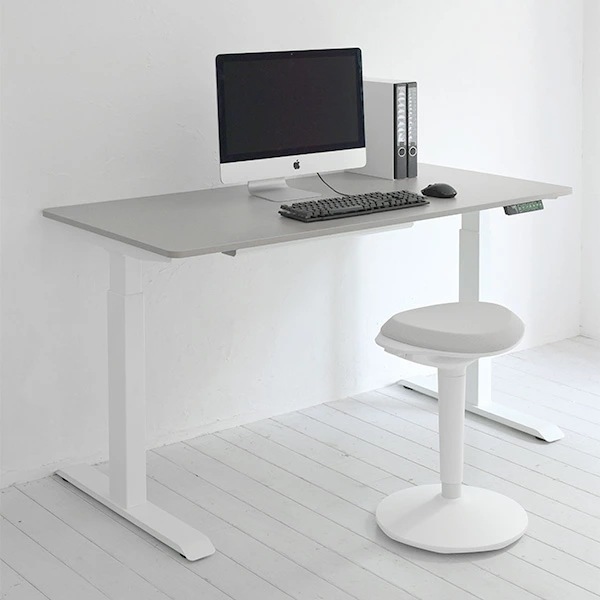 ハイチェア 昇降 チェア (スタンディングデスク対応) ガス圧昇降式 幅42 奥行38.5 高さ57-72cm スツール 背もたれなし 接地部ラウンド構造 立ち姿勢で腰掛けやすい オフィスチェア