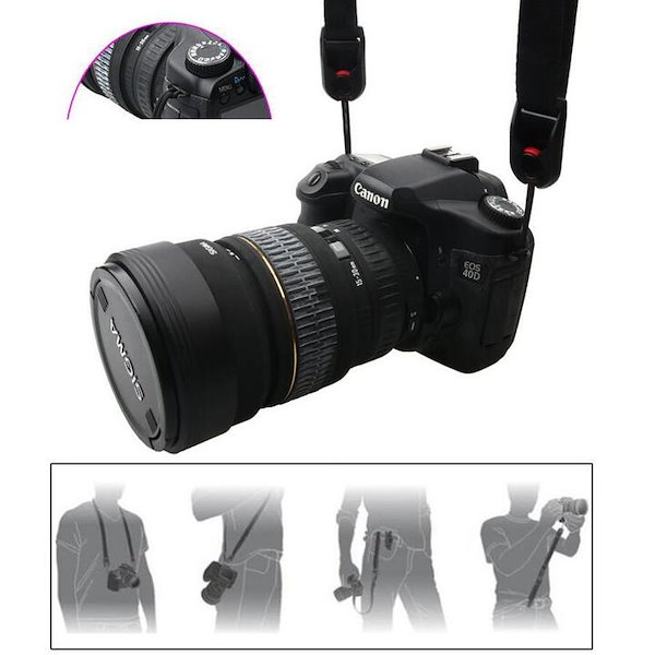 Qoo10] カメラストラップ 長さ調整可能 ネックス