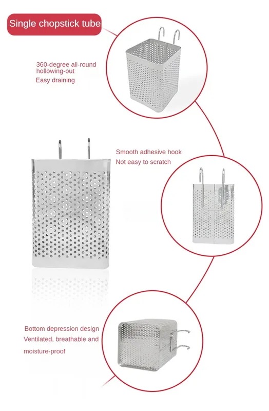 ステンレス製箸ラック食器ホルダーオーガナイザーカトラリードライヤーフック付きドラナーシェルフキッチンアクセサリー1個3個5個