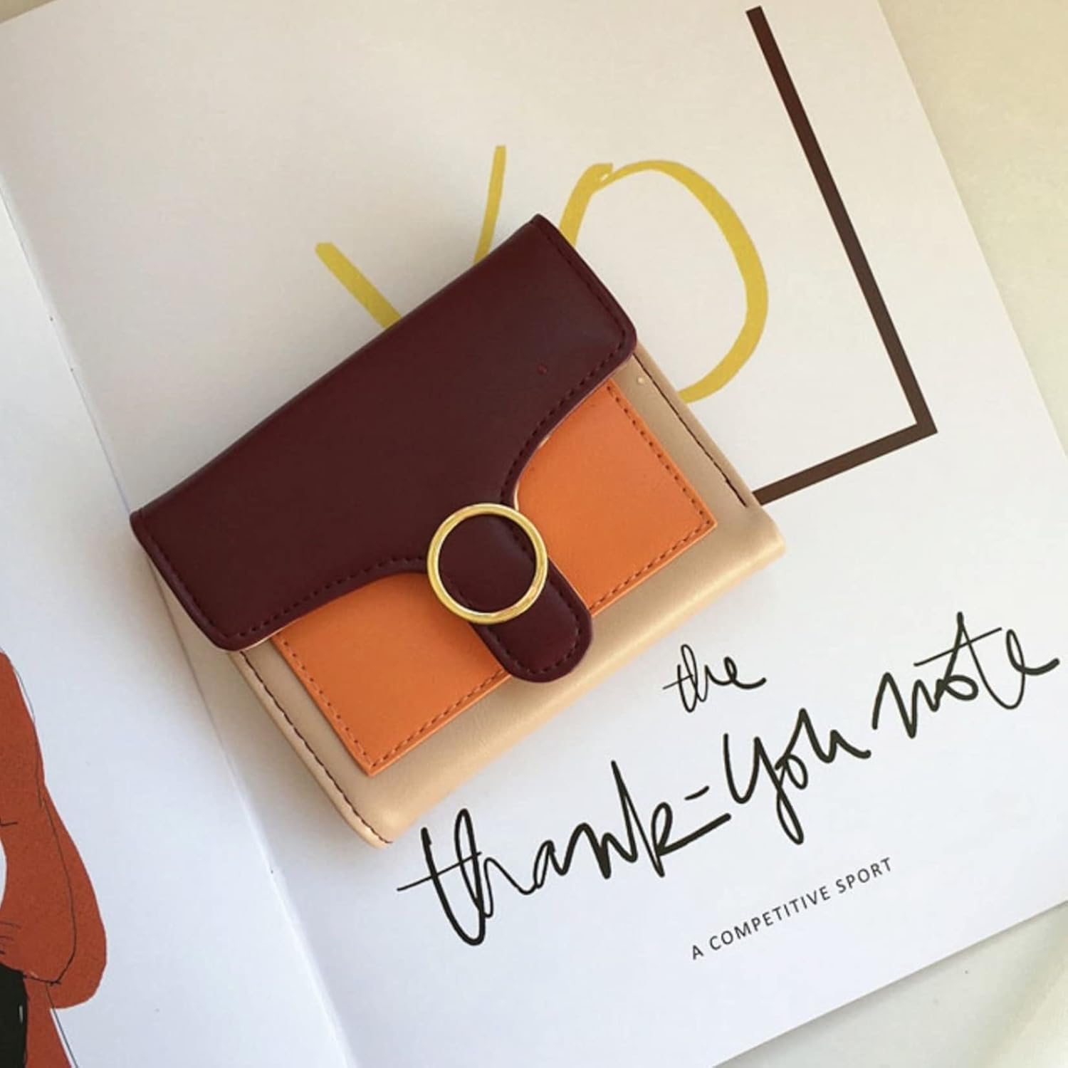 20%OFFクーポン】コインケース レディース 財布 小型 三つ折り ボタン