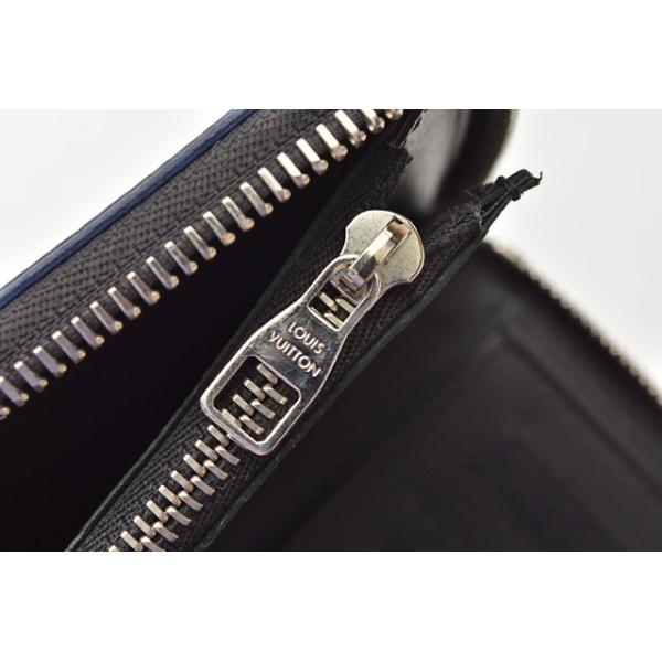 中古 財布 LOUIS VUITTON 長財布/ジッピーウォレット ヴェルティカル タイガ ブラック/ブルー M30569 中古 財布 LOUIS VUITTON 長財布/ジッピーウォレット ヴェルティカル タイガ ブラック/ブルー M30569