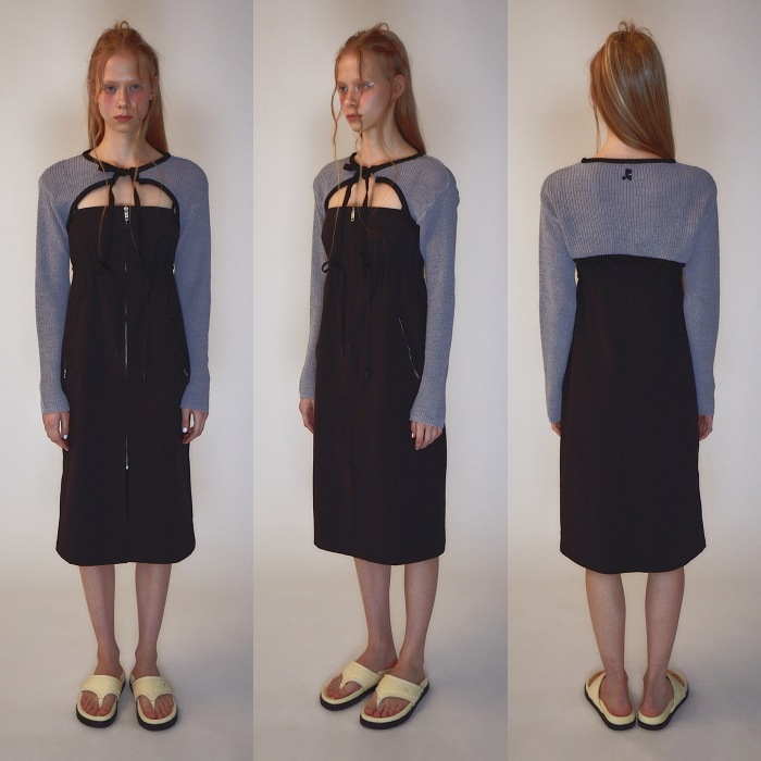 REST & RECREATION ワンピース RR LOGO NYLON MIDI DRESS 2color REST & RECREATION】 RR LOGO NYLON MIDI DRESS : 2COLORS