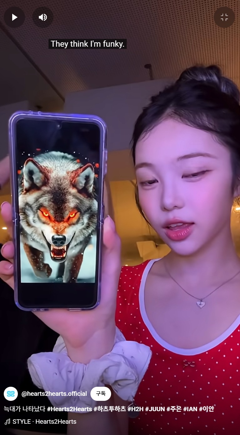 【PINK PINEAPPLE】【Hearts2Hearts+IAN】ドットリボン柄 Tシャツ