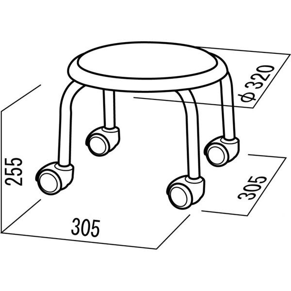スタッキングチェア/丸椅子 同色4脚セット ホワイトブラック 幅32cm 日本製 スチール ローキャスター ボン スタッキングチェア/丸椅子 同色4脚セット ホワイトブラック 幅32cm 日本製 スチール ローキャスター ボン
