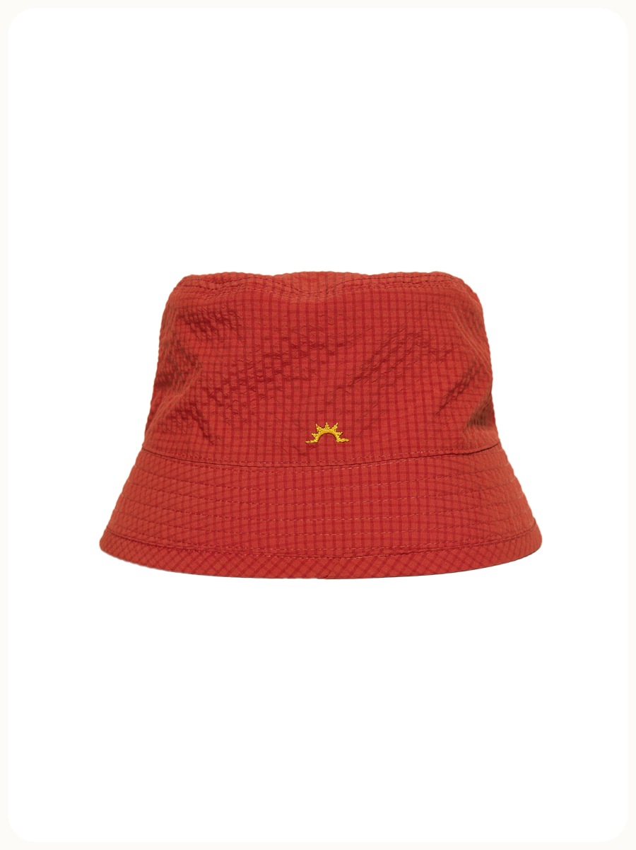 HELLO SUNRISE Classic Typo Bucket Hat Red ハンチング