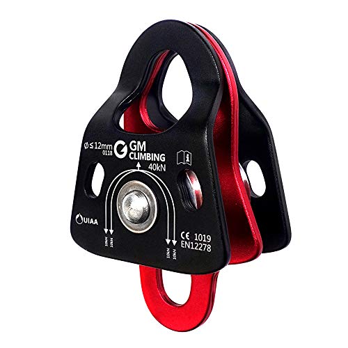 色：2個セット GM CLIMBING 40kN マイクロダブルプーリー CE UIAA認証 ボール