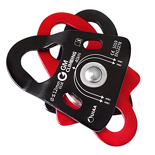 色：2個セット GM CLIMBING 40kN マイクロダブルプーリー CE UIAA認証 ボール