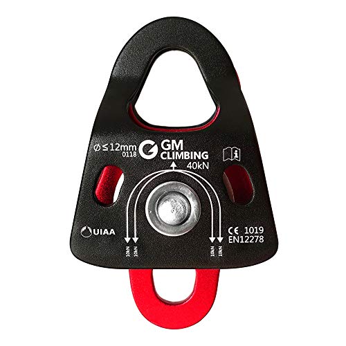 色：2個セット GM CLIMBING 40kN マイクロダブルプーリー CE UIAA認証 ボール