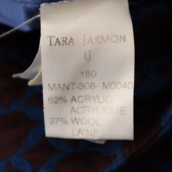タラジャーモン 総柄 ウールブレンド ハーフ コート 36 ブラウン系 TARA JARMON レディース