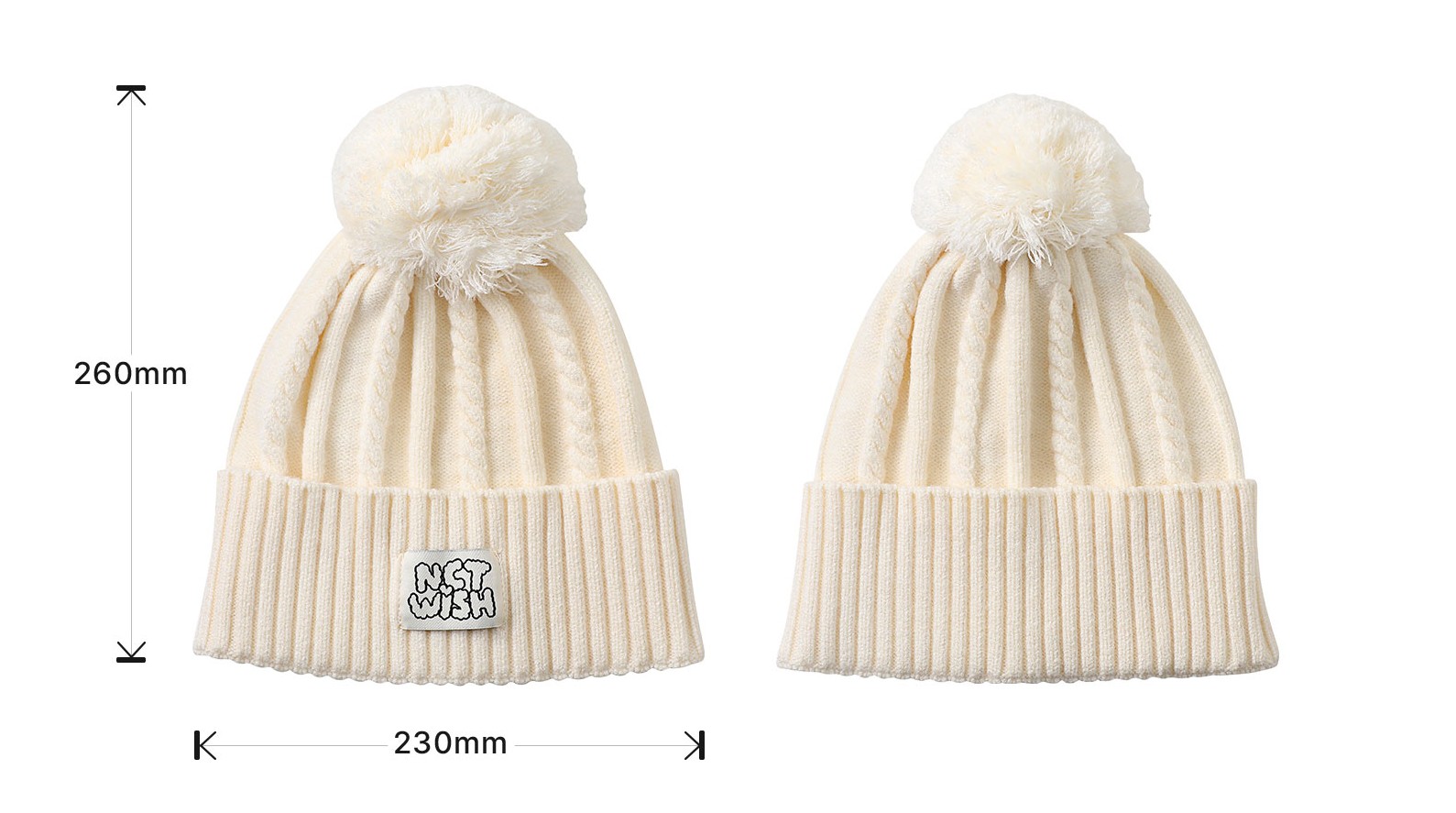 [公式正規品 / NCT WISH x PARIS BAGUETTE] 韓国限定 NCT WISH WHITE BEANIE パリバケット WISH ビーニー NCT パリバケット ホワイトビーニー