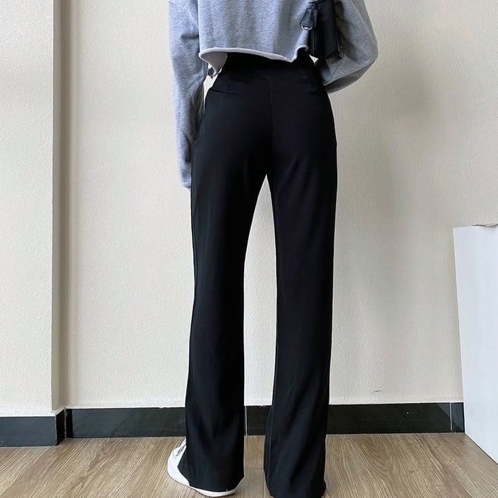 ラフパンツ ボトムス 長ズボン スラックス スウェット スリット ワントーン カジュアル 抜け感 ラフパンツ ボトムス 長ズボン スラックス スウェット スリット ワントーン カジュアル 抜け感