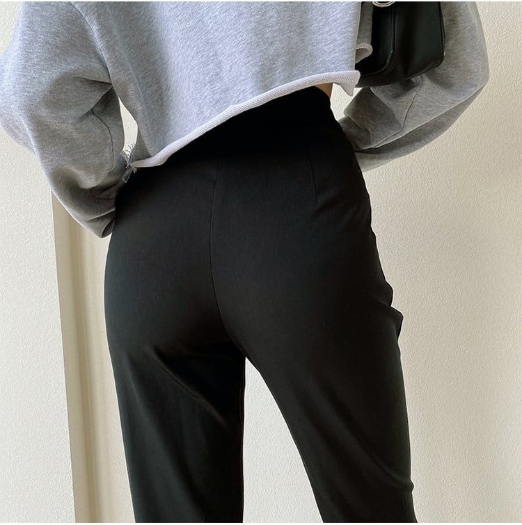 ラフパンツ ボトムス 長ズボン スラックス スウェット スリット ワントーン カジュアル 抜け感 ラフパンツ ボトムス 長ズボン スラックス スウェット スリット ワントーン カジュアル 抜け感