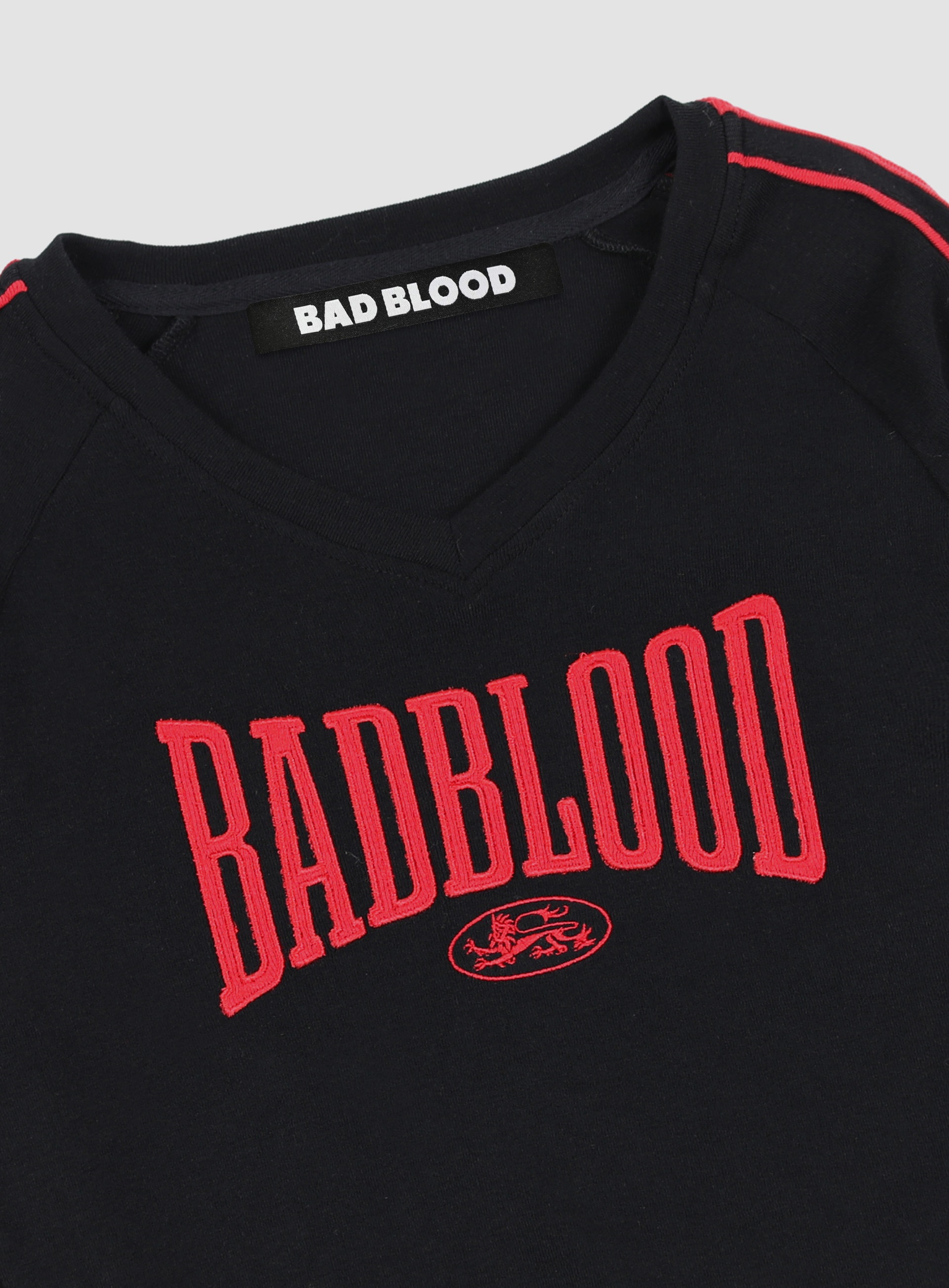 【BADBLOOD】 MYSTIC CAPSULE V-NECK LONG SLEEVE : BLACK