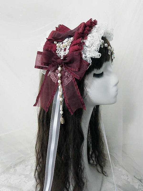 ロリータゴシックがロリータかわいいビーズチェーンオールマッチヘッドバンドkcヘッドドレスヘアアクセサ