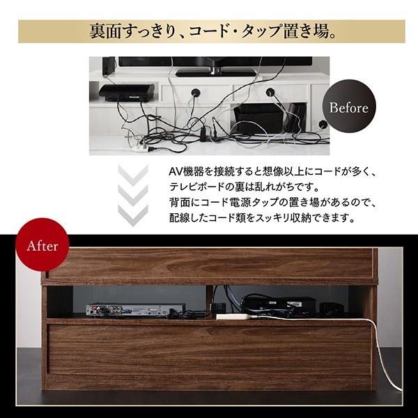 ミドルタイプテレビボードシリーズ [city sign]シティサイン 2点セット（テレビボード+ガラス扉キャビネット） ウォルナットブラウン