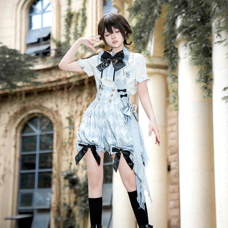 正規品魔法アリスlolitaプリンス系ロリータ花柄シャツバックパンツセット 正規品魔法アリスlolitaプリンス系ロリータ花柄シャツバックパンツセット