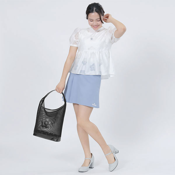 マリクワ シンプル メッシュデイジー トート ブラック 通勤 鞄 バッグ プレゼント ギフト かわいい おしゃれ アウトドア ブラック 黒 スクール 学校 フラワー デイジー 花 柄 鞄 カバン ブラ