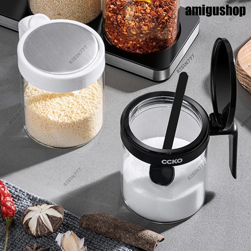 【6月新品＆イベントセール】調味料入れ 調味料容器 調味料ケース おしゃれ ガラス 砂糖 塩 キャンプ 密閉 トランスペアレント セット 3個 防湿防塵 お手入れ簡単 キッチン用品30%OFF安い
