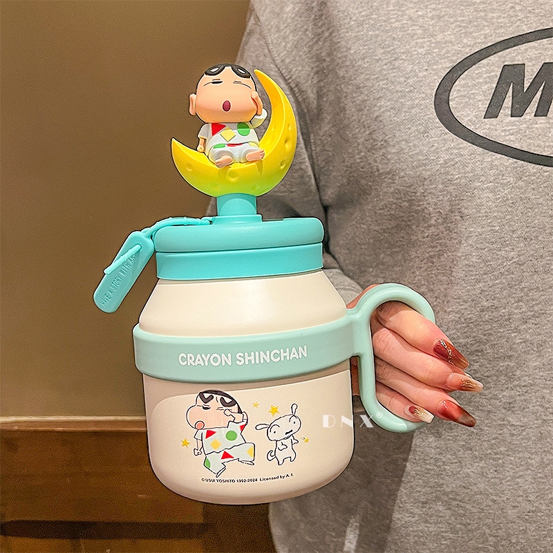 クレヨンしんちゃん ビッグマック ウォーターカップ 児童 学生 ストロー断熱カップ ステンレス製 ティーセパレーターケトル 女性 かわいい