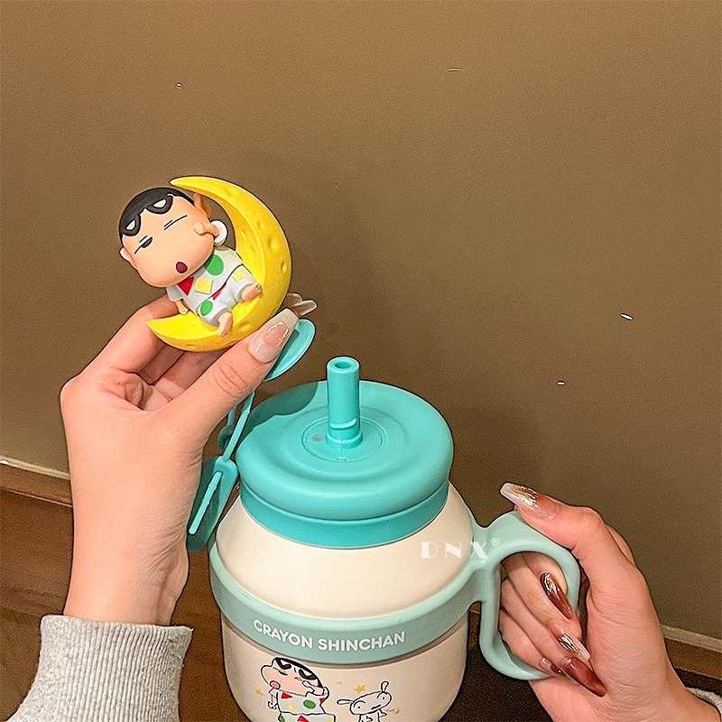 クレヨンしんちゃん ビッグマック ウォーターカップ 児童 学生 ストロー断熱カップ ステンレス製 ティーセパレーターケトル 女性 かわいい