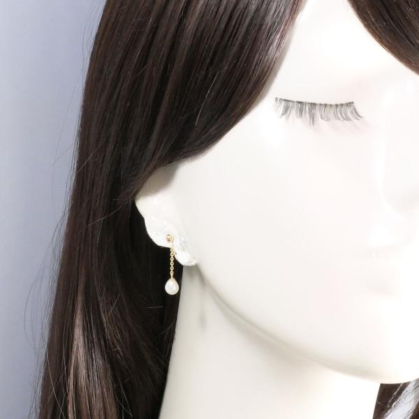 K18 18金 YG イエローゴールド イヤリング パール 総重量約1.6g ジュエリー 中古