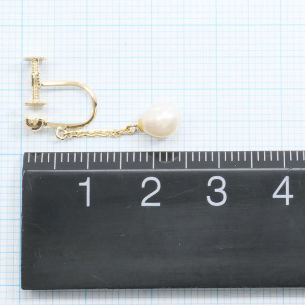 K18 18金 YG イエローゴールド イヤリング パール 総重量約1.6g ジュエリー 中古