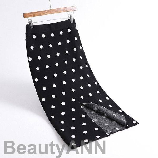 新生活 ペンシルスカート レディース 厚手 ロング丈 ドット柄 水玉柄 シンプル オシャレ カジュアル ボトムス 秋 冬 ハイウエスト プレゼント ギフト 新生活 ペンシルスカート レディース 厚手 ロング丈 ドット柄 水玉柄 シンプル オシャレ カジュアル ボトムス 秋 冬 ハイウエスト プレゼント ギフト