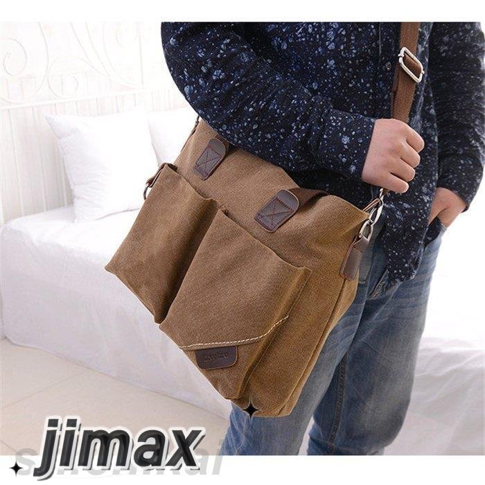 メンズ 大きめ 牛革 キャンパス ファスナー 大容量 パソコン カメラ 多機能 手さげ 肩掛け ユニセックス 通勤 bag 父の日 ホワイトデー