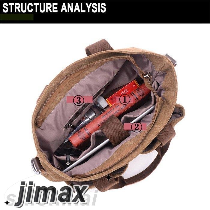 メンズ 大きめ 牛革 キャンパス ファスナー 大容量 パソコン カメラ 多機能 手さげ 肩掛け ユニセックス 通勤 bag 父の日 ホワイトデー