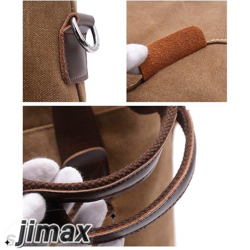 メンズ 大きめ 牛革 キャンパス ファスナー 大容量 パソコン カメラ 多機能 手さげ 肩掛け ユニセックス 通勤 bag 父の日 ホワイトデー