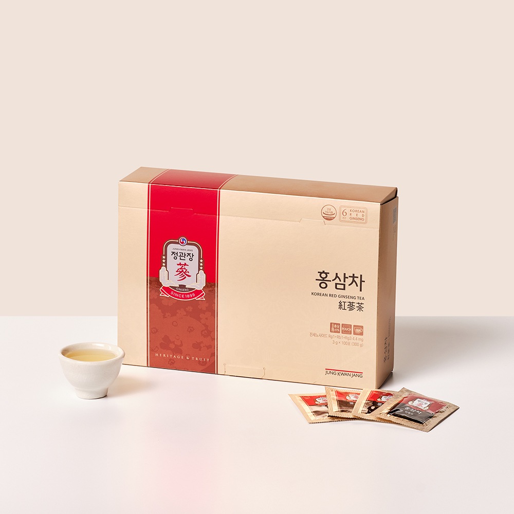 【正官庄韓国公式】紅参茶(3g*100袋)　紅参（ホンサム）6年根 高麗人参 ギフトにおすすめ