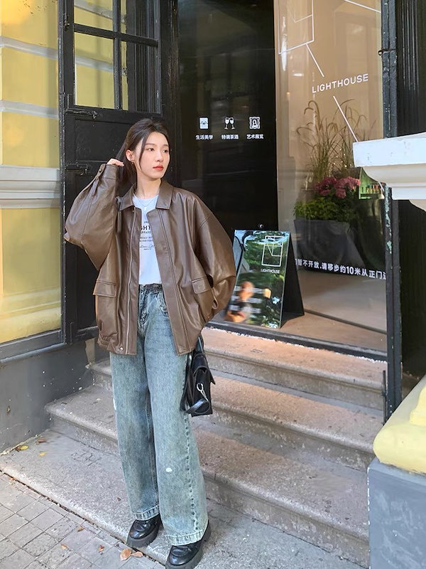 Qoo10] 2025春夏新作 レザージャケット 韓国