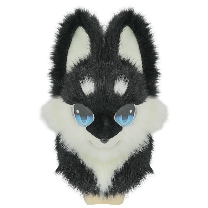 fursuit人形服犬科獣頭マスク爪尾半装furry獣装セット