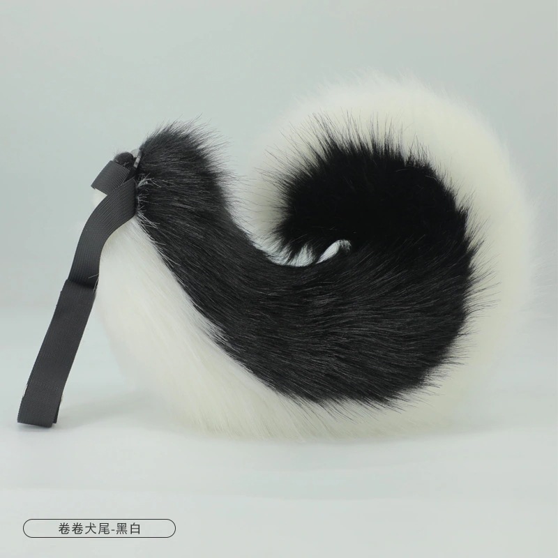 fursuit人形服犬科獣頭マスク爪尾半装furry獣装セット