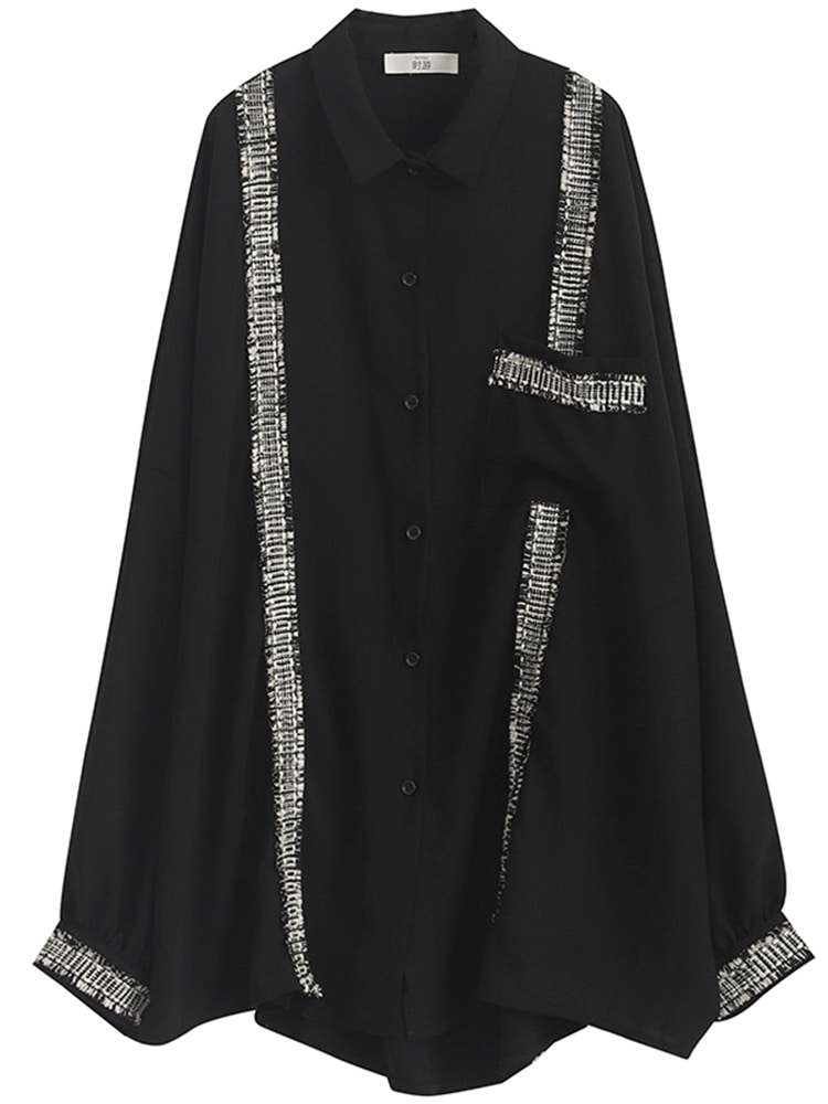 レディース トップス ブラウス 長袖 角襟 ストリート フリンジ 刺繡 かわいい 大人可愛い きれいめ カジュアル 上品 おしゃれ ガーリー 個性的 ラブリー キュート ナチュラル ノルディック 秋