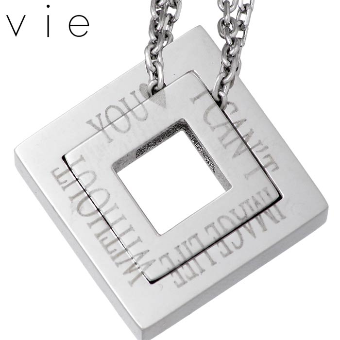 ヴィー vie ステンレス ネックレス メンズ キュービック メッセージ 金属金属アレルギー対応 ヴィー vie ステンレス ネックレス メンズ キュービック メッセージ 金属金属アレルギー対応